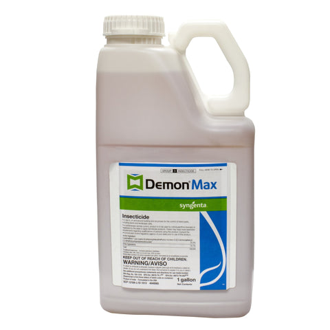 Syngenta Demon Max bottle pour enables easy application for long-lasting pest protection.