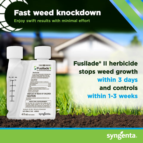 Turf and ornamental settings benefit from Fusilade II without harming ornamentals.