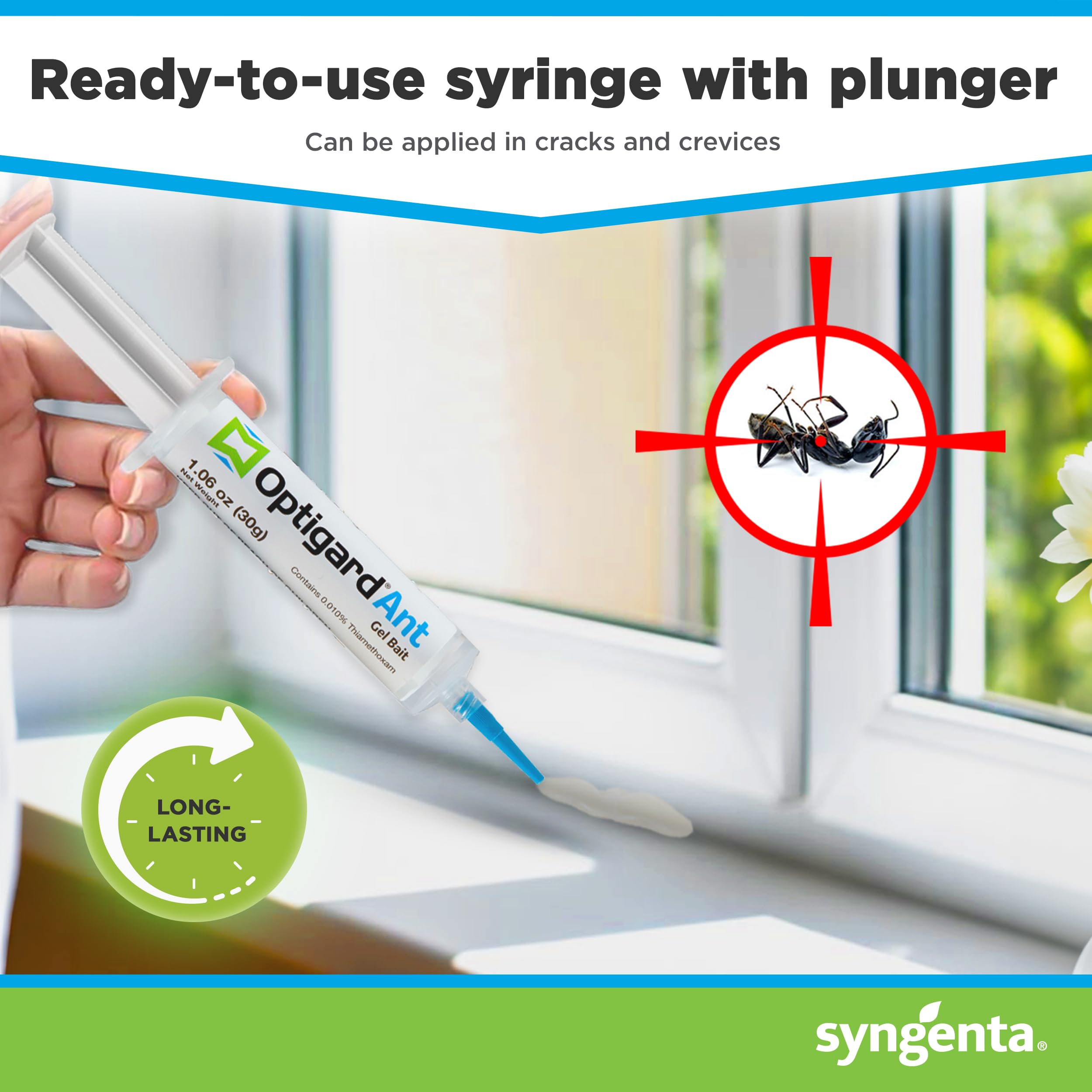 Syngenta Optigard uses a sugar-based gel that's easy for ants to carry.