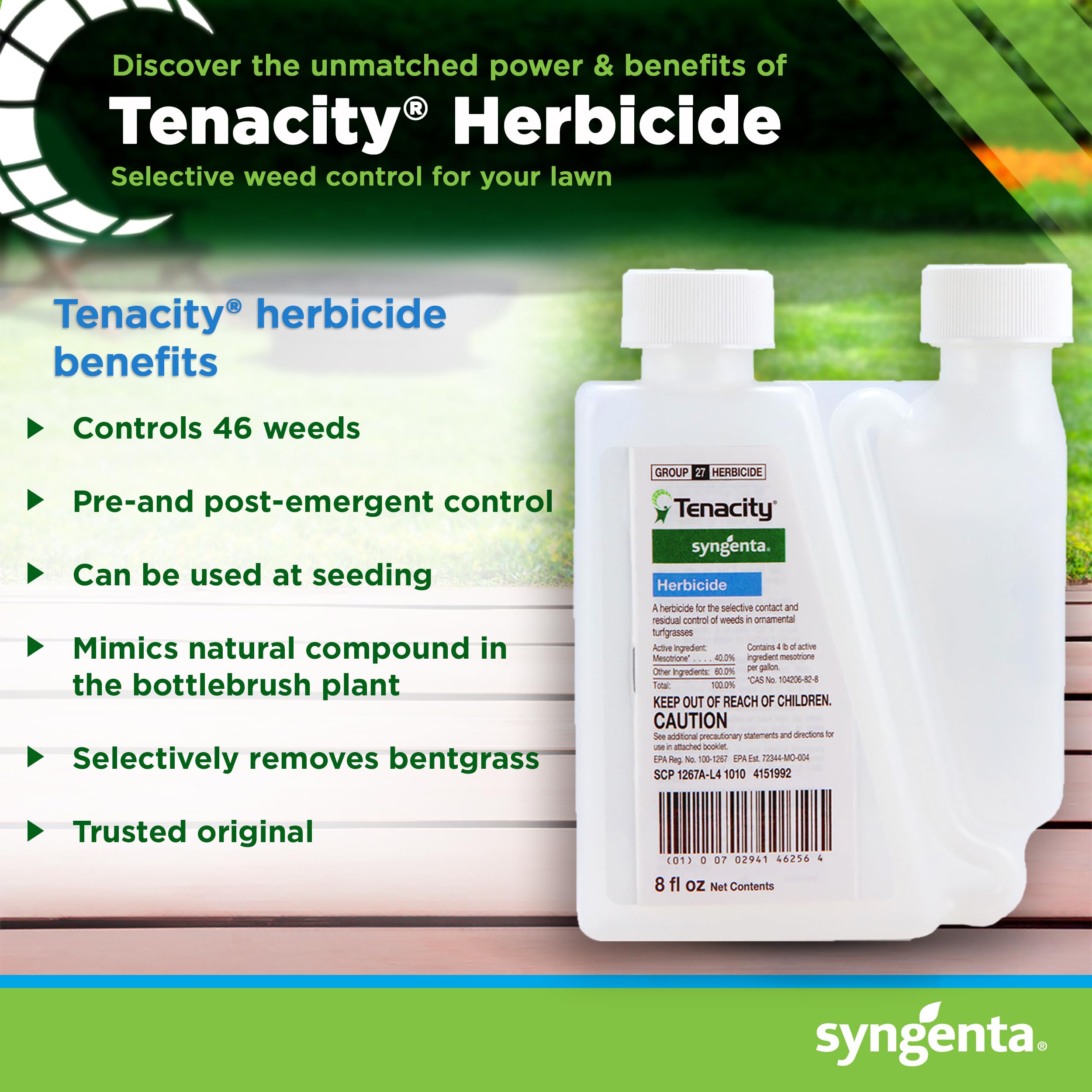 Syngenta Tenacity crabgrass-control focuses on eliminating common turf weeds.