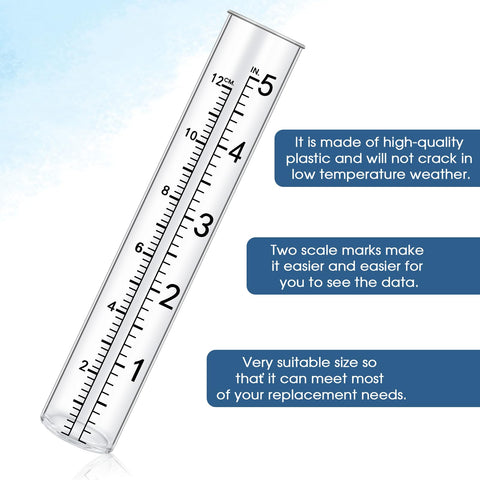 SynHHnergyx plastic rain gauge tube designed for durable outdoor use and easy readings.