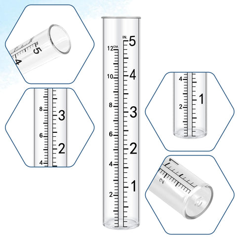 SynHHnergyx two-pack rain gauge tubes ideal for monitoring multiple locations in your yard.