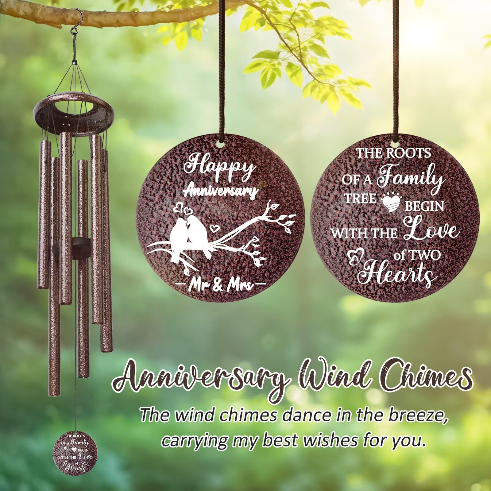 Synhonty 25-inch wind chime with six tubes delivers rich, customizable tones
