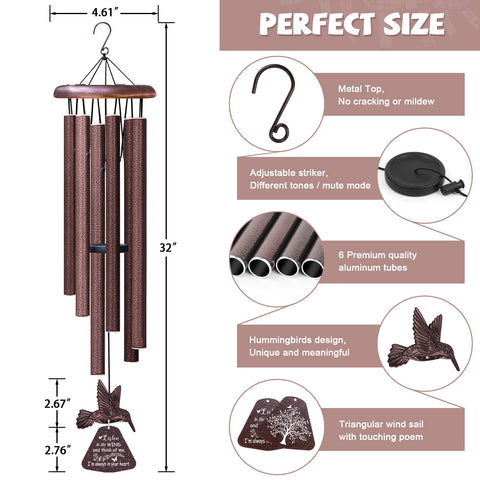 Anodized aluminum tubes on Synhonty wind chimes for weather resistance
