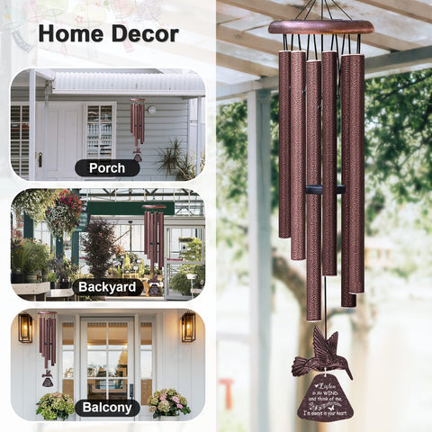 Elegant gift box included with Synhonty sympathy wind chimes