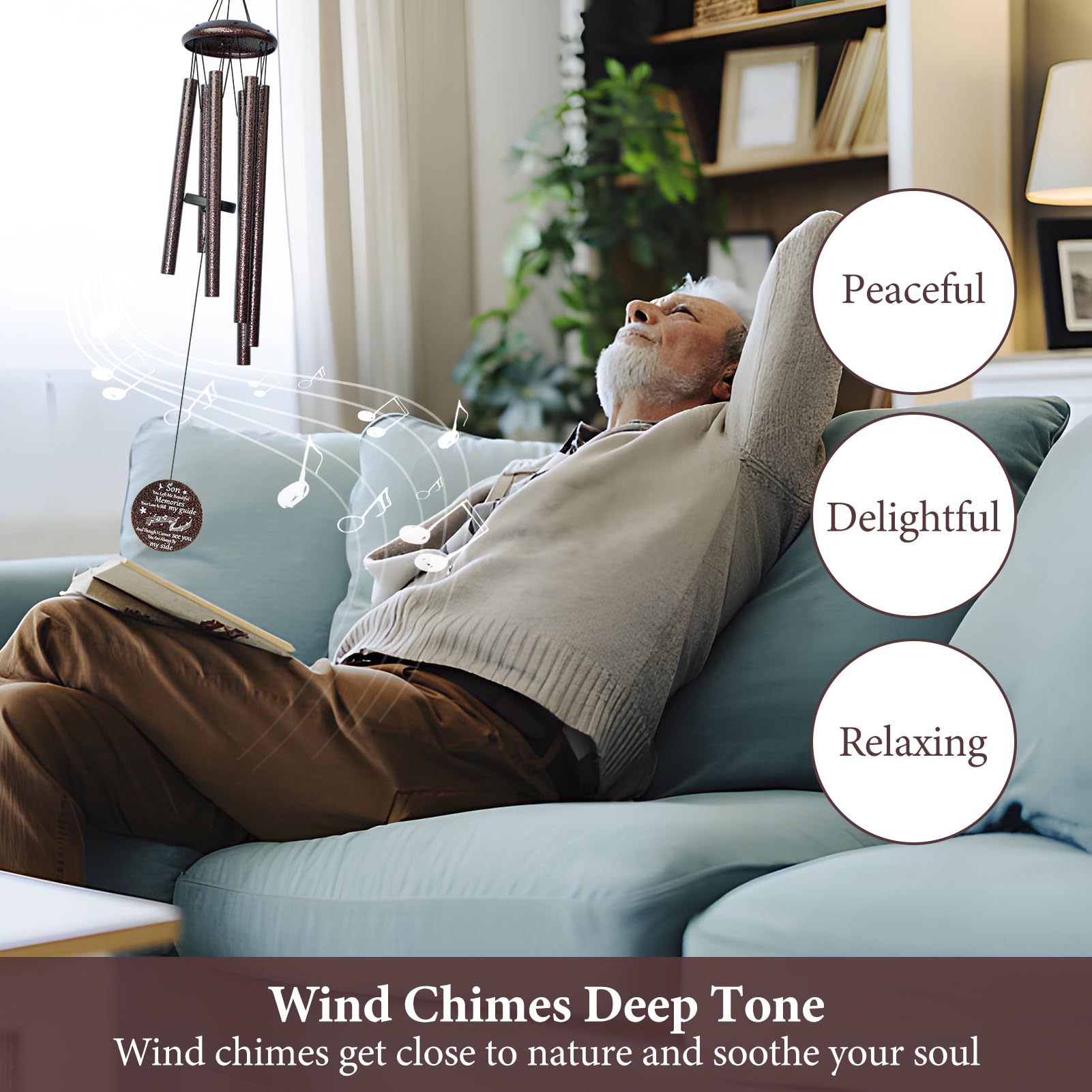 Synhonty memorial wind chimes come ready in gift box for easy gifting.