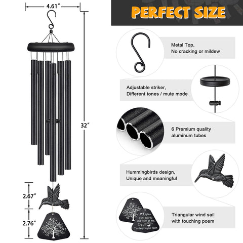 Synhonty hummingbird design wind catcher symbolizes memory.