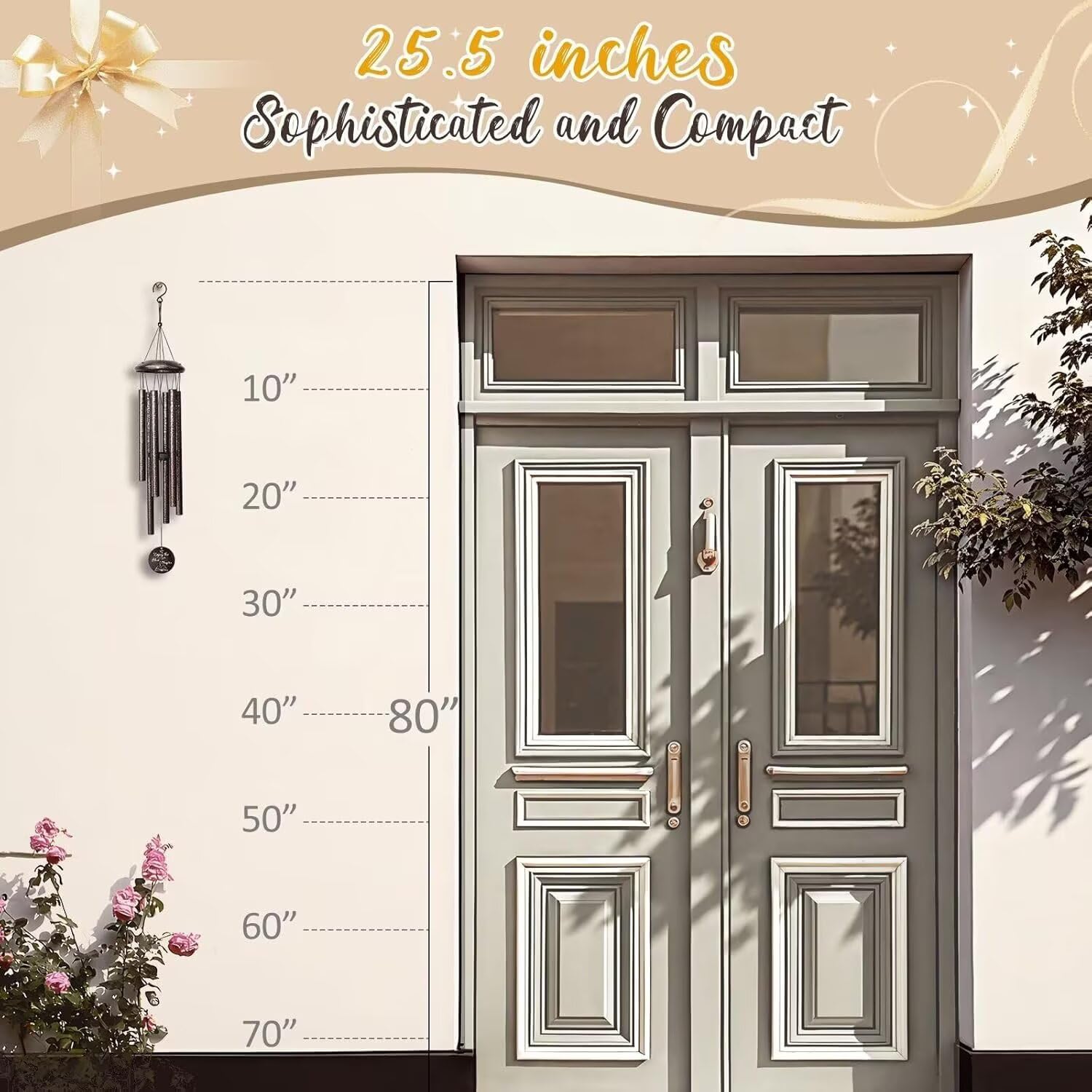 Synhonty porch garden wind chime enhances decorative space and mood