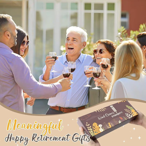 Synhonty retirement wind chimes with gift-ready packaging for easy gifting