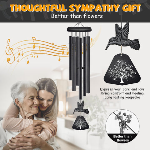 Synhonty wind chimes tubes close-up highlight deep resonant tones.