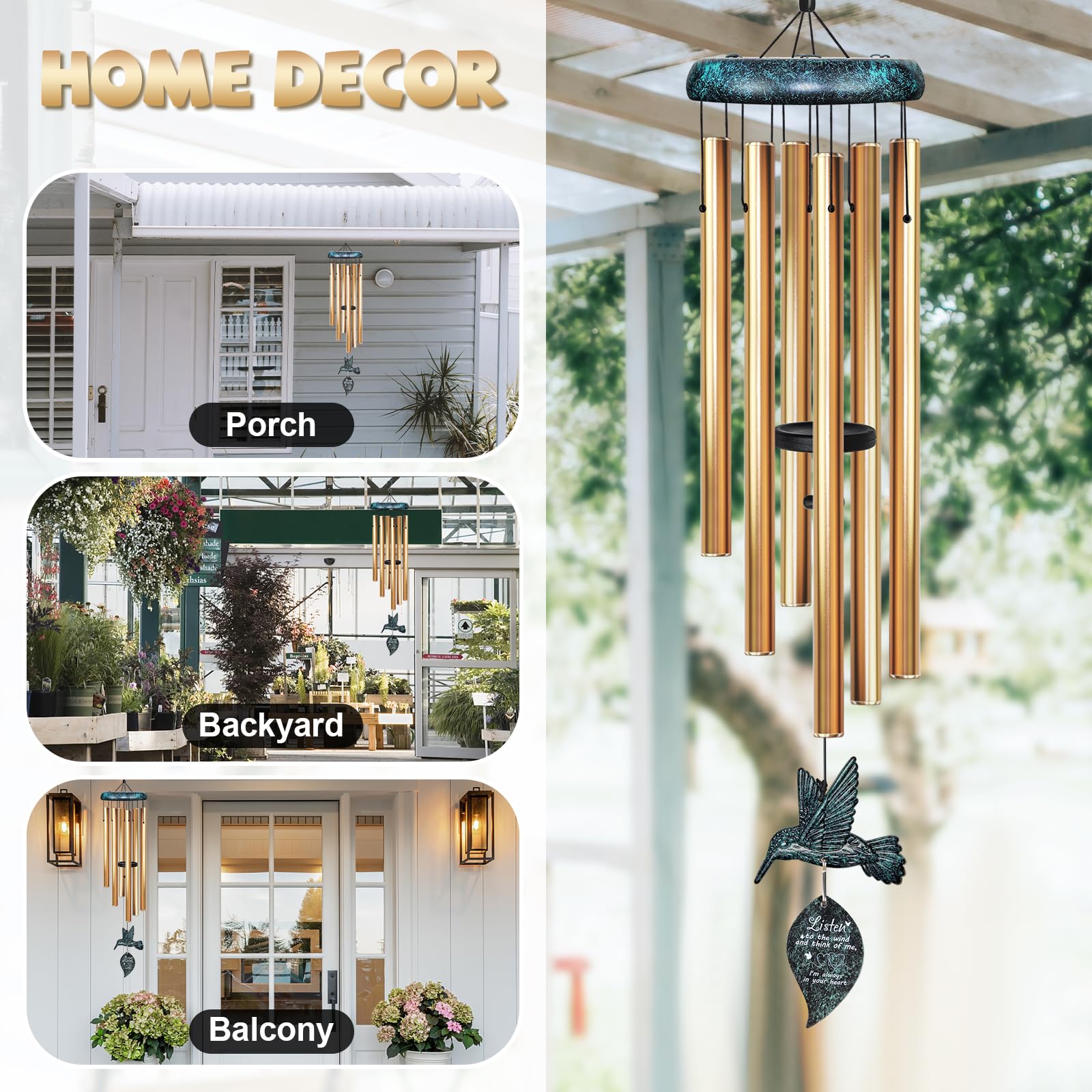 Synhonty wind chimes built for durable outdoor use with weather-resistant hardware