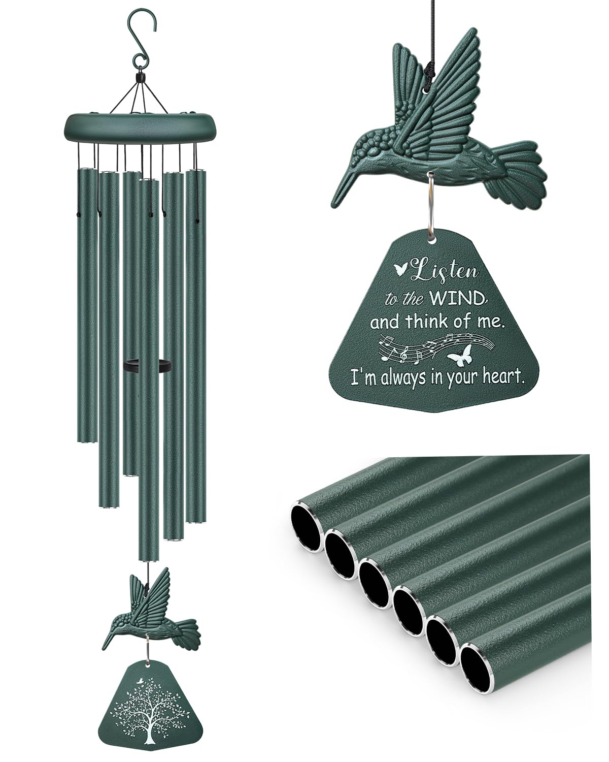 Synhonty sympathy wind chimes for outside with deep tone, creating comforting outdoor ambiance