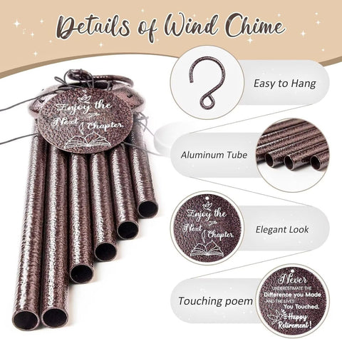 Weatherproof Synhonty wind chime with UV-resistant rope for outdoor durability