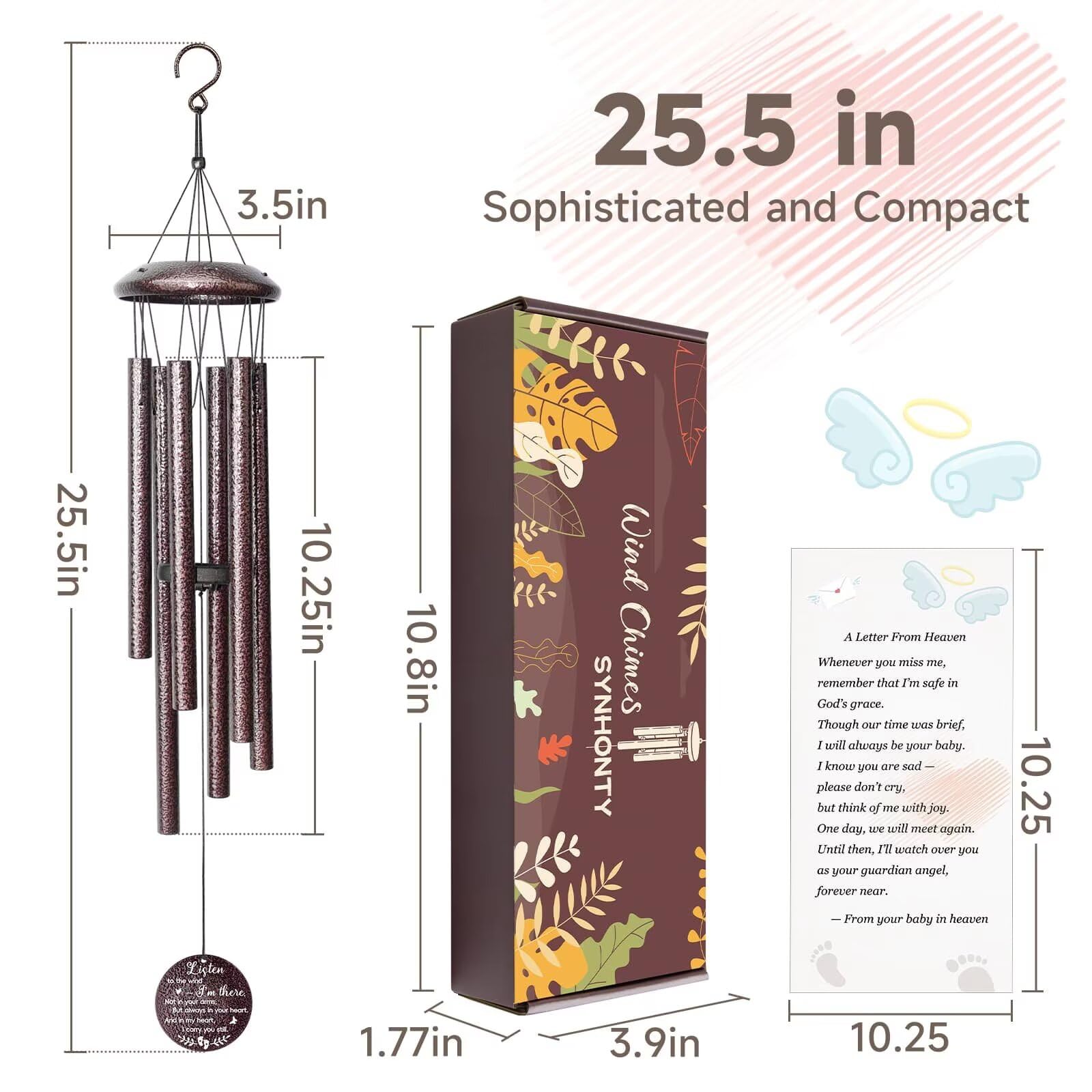 Synhonty weatherproof wind chimes endure all weather while maintaining a soothing tone