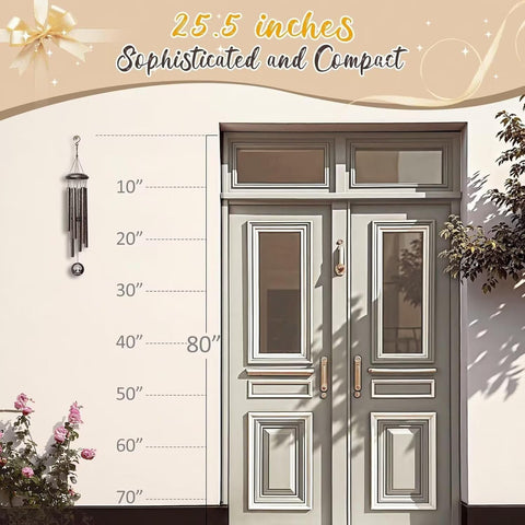 Synhonty wind chime adjustable striker enables varied breeze tones.