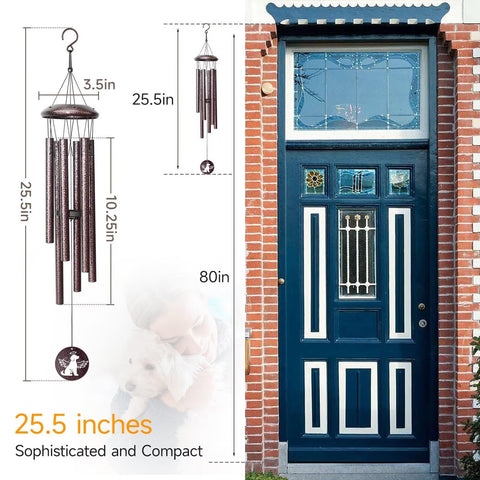 Synhonty wind chime box and motif highlighting premium craftsmanship.