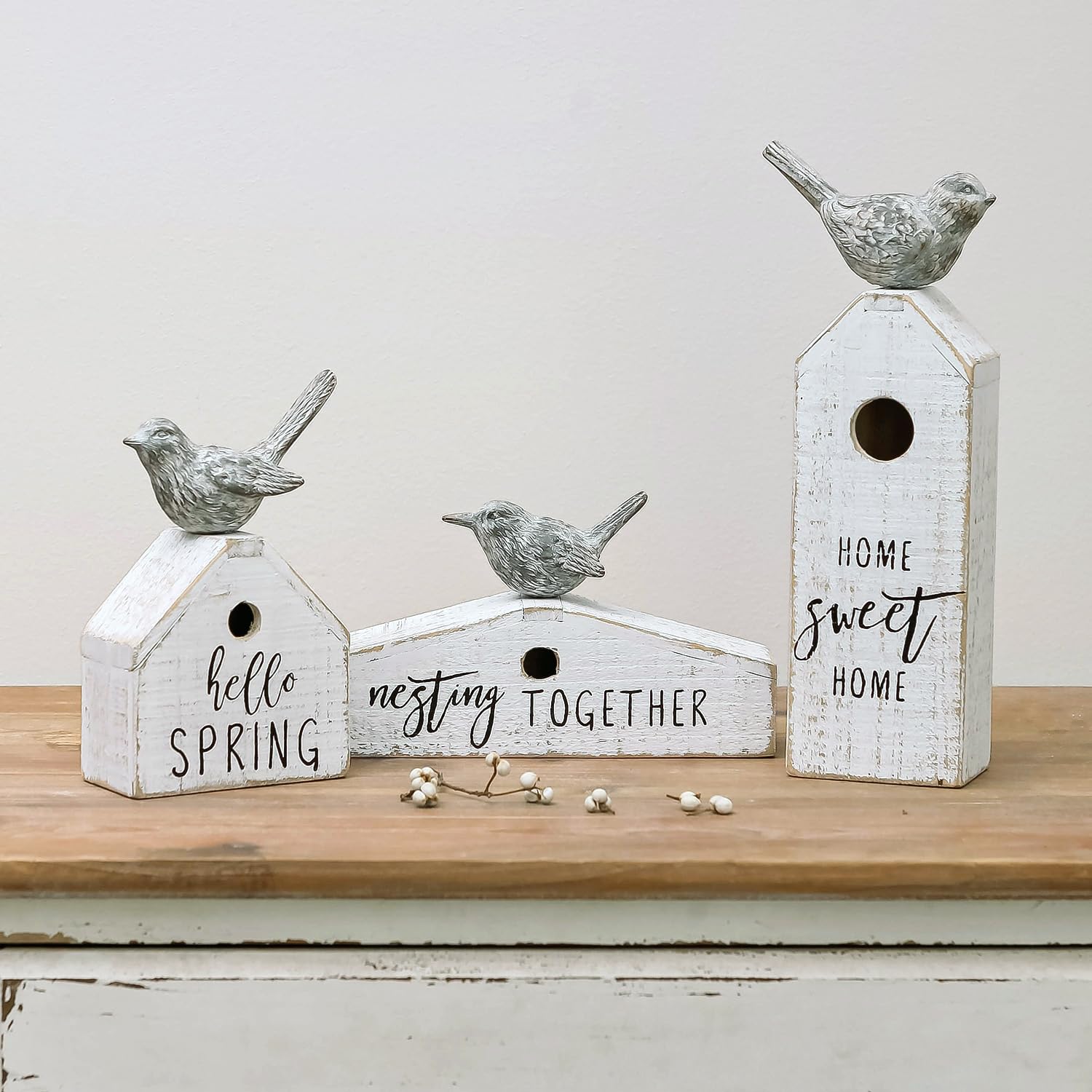 HOME SWEET HOME tall piece complements living room decor.