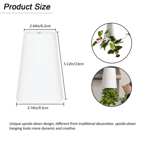 SYOOY upside-down planter hanging basket, modern white accent for patio.