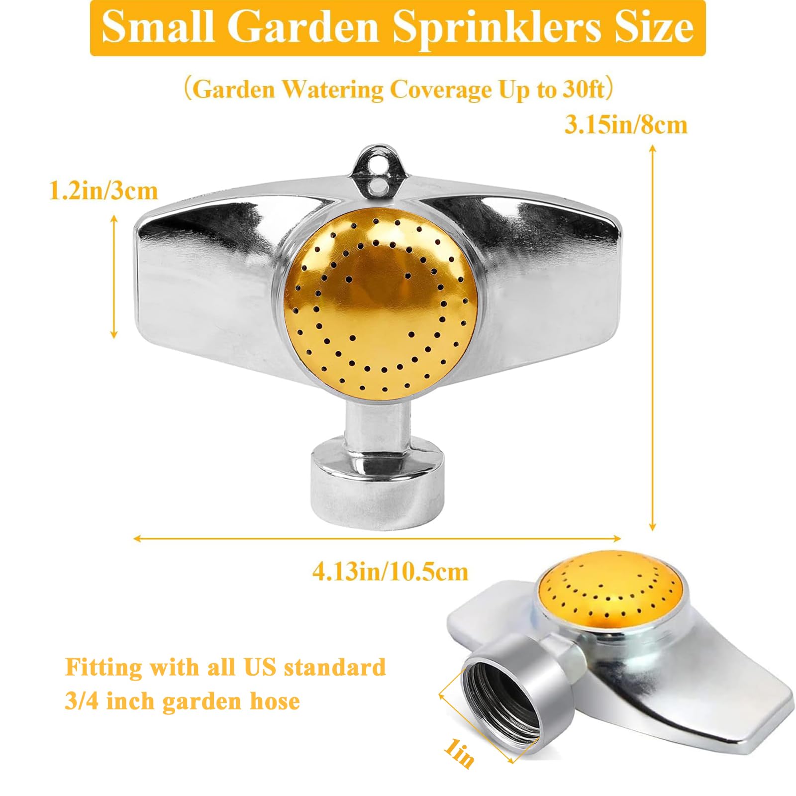 SYOOY small lawn sprinkler with circular pattern for even watering.