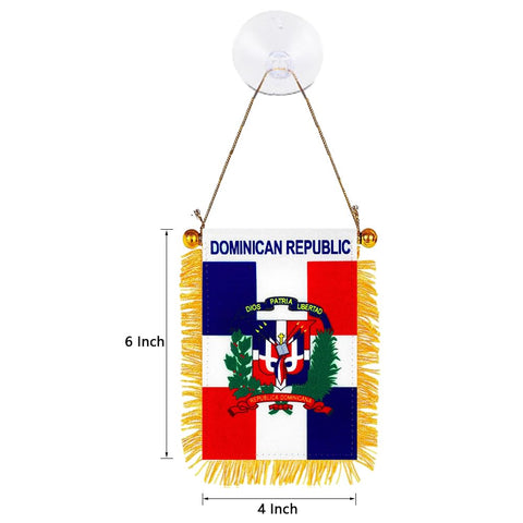 SYOTLYA Dominican Republic flag 4x6 back view with double-sided print