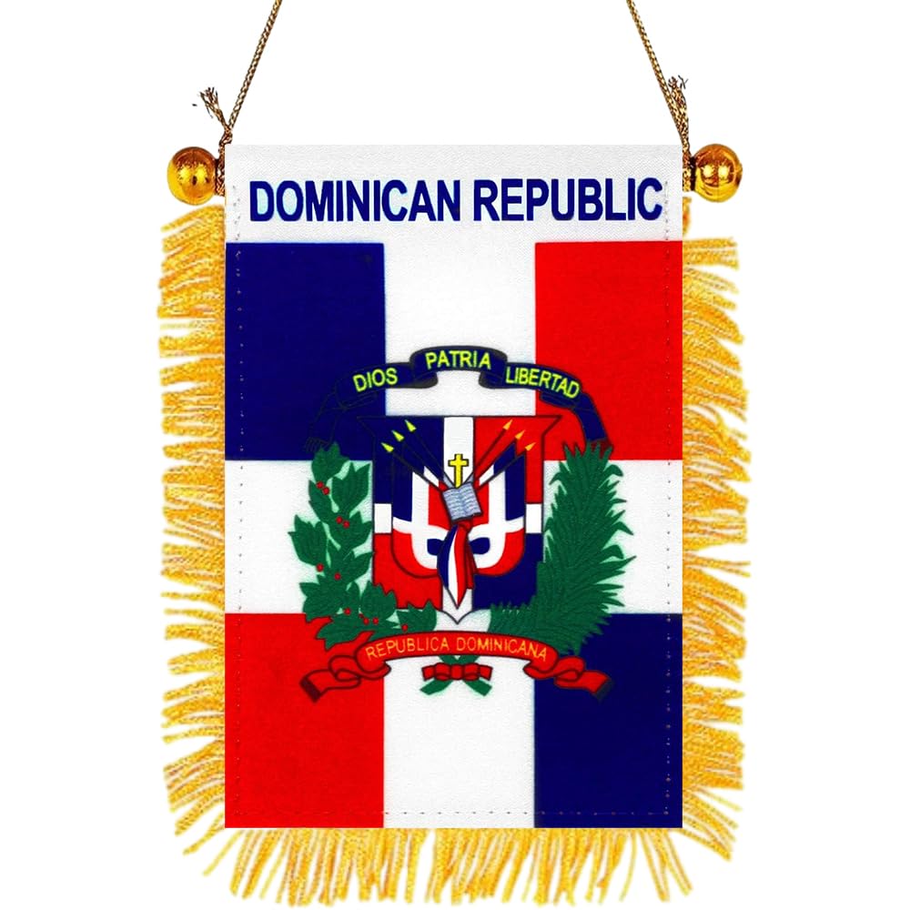 SYOTLYA Dominican Republic flag 4x6 front view for car or window