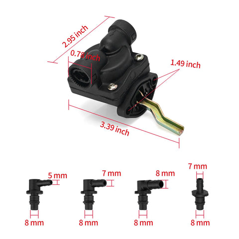 SYOWADA 4155905S fuel pump side view showcases sturdy build for reliable lawn care performance.