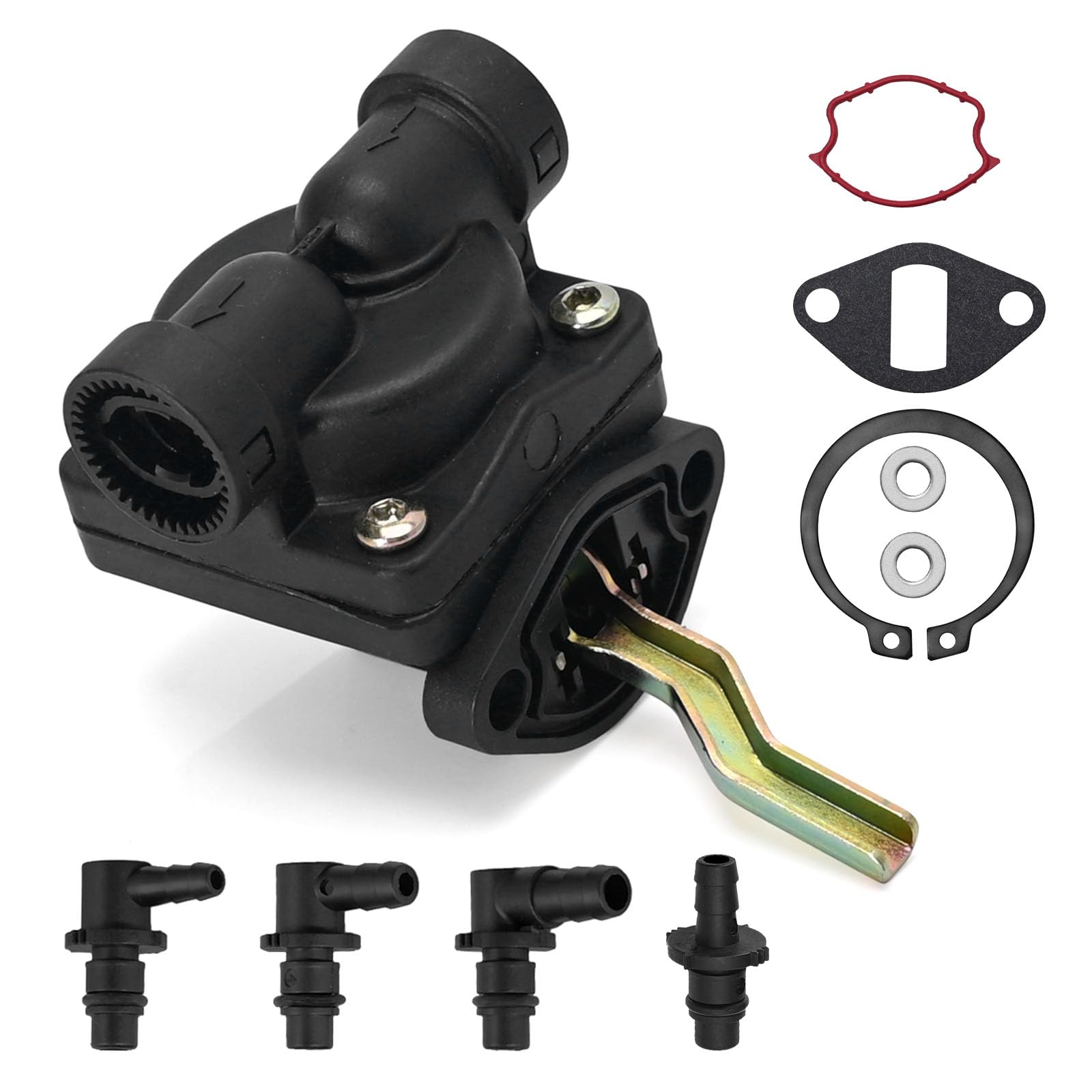 SYOWADA 4155905S fuel pump for Kohler K141, top view highlighting compact, precise fit for engines.