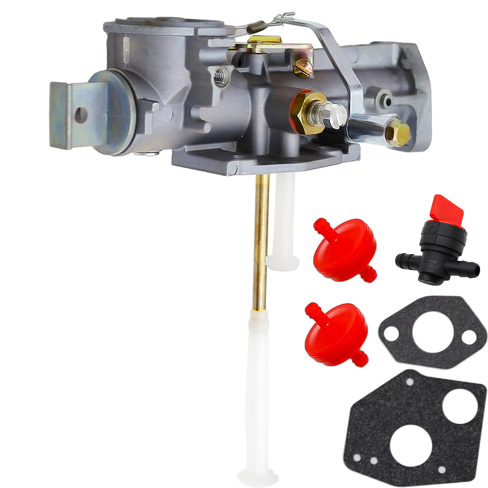 SYOWADA carburetor 299437 fitment closeup illustrating compatibility with Briggs & Stratton engines.