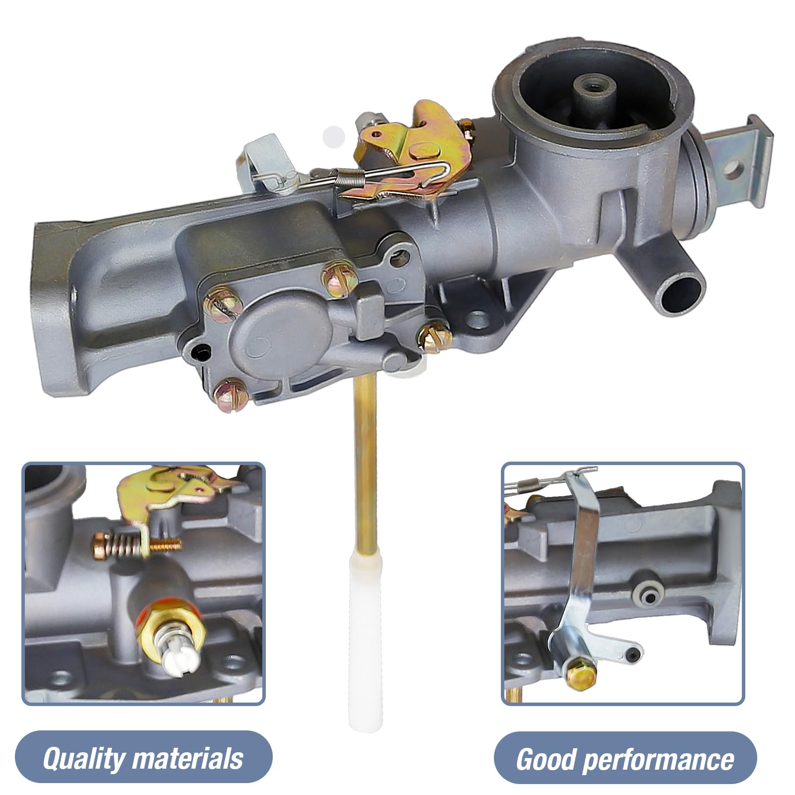 SYOWADA detailed carburetor closeup for quality inspection before installation.