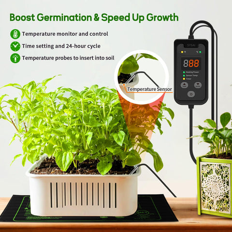 SYSAI heat mat used in greenhouse for reliable germination and propagation