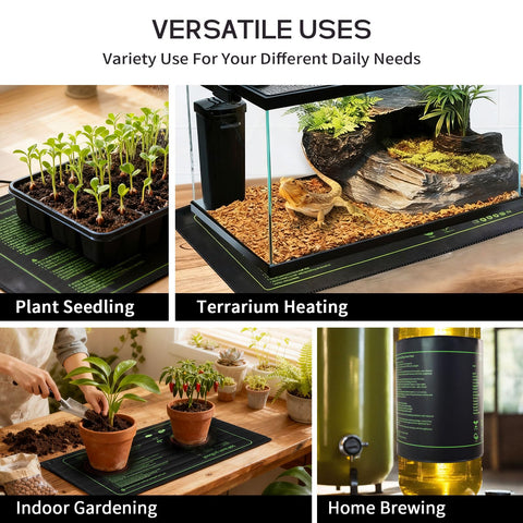 SYSAI mat supports reptile tanks with steady warmth and safe setup