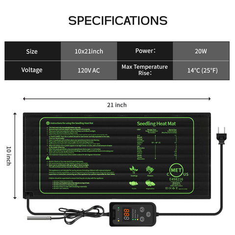 SYSAI Seedling Heat Mat 3-step setup enables quick warmth and easy mounting
