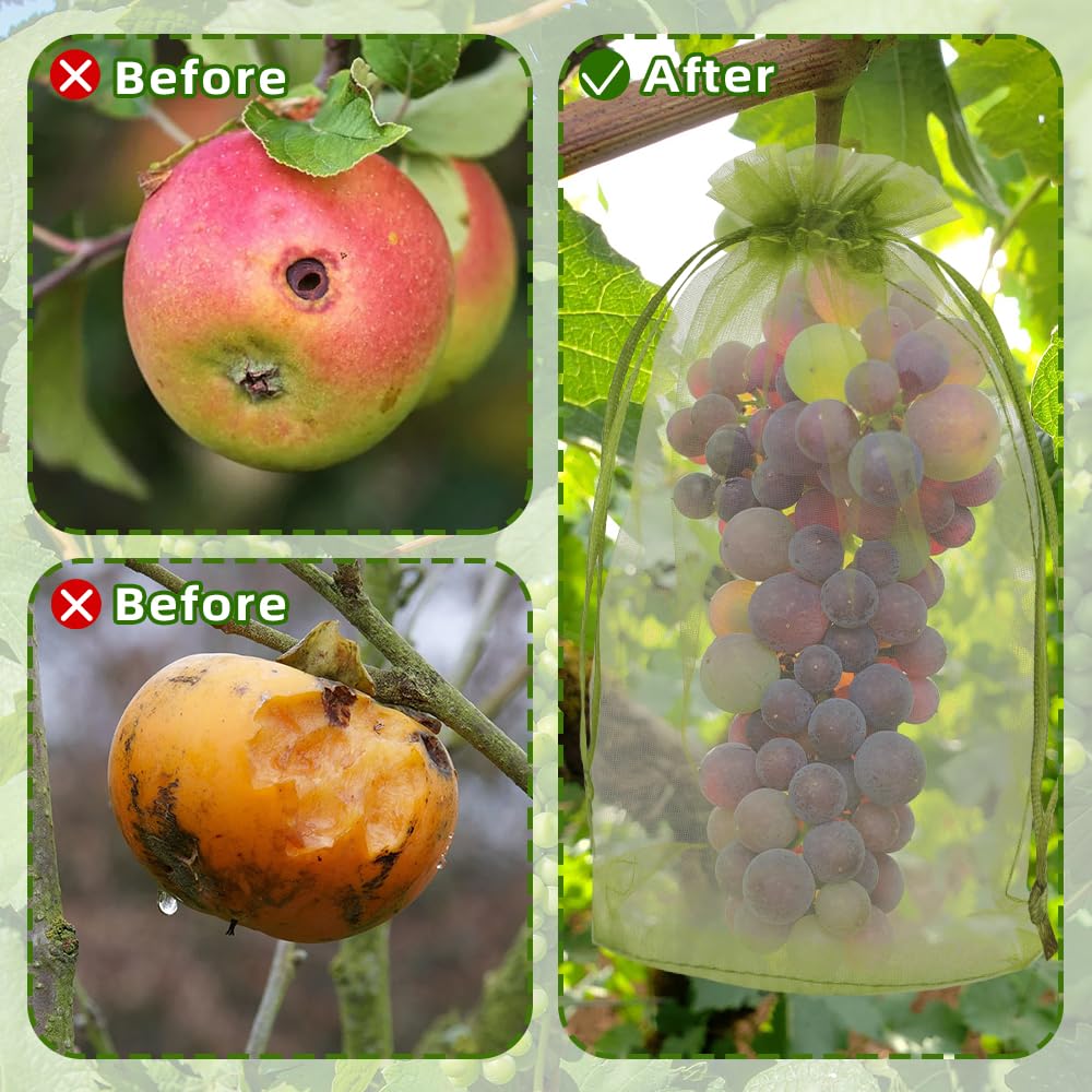 SythorYang fruit bag protecting berries and small fruits from pests.