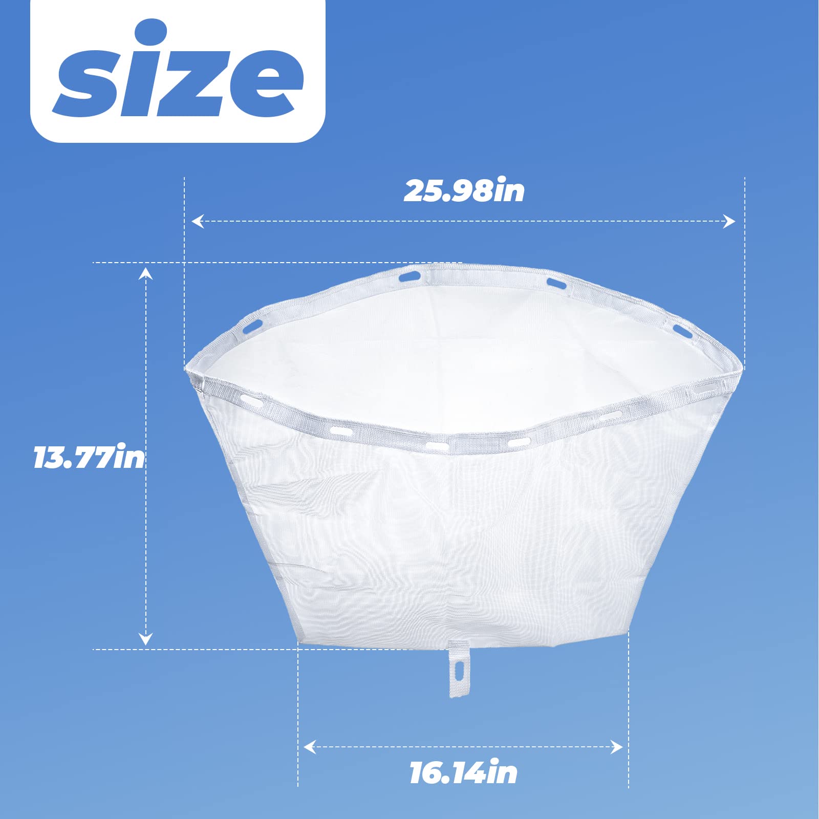 SyunsXoon debris bag attached to Jacuzzi skimmer for a secure fit