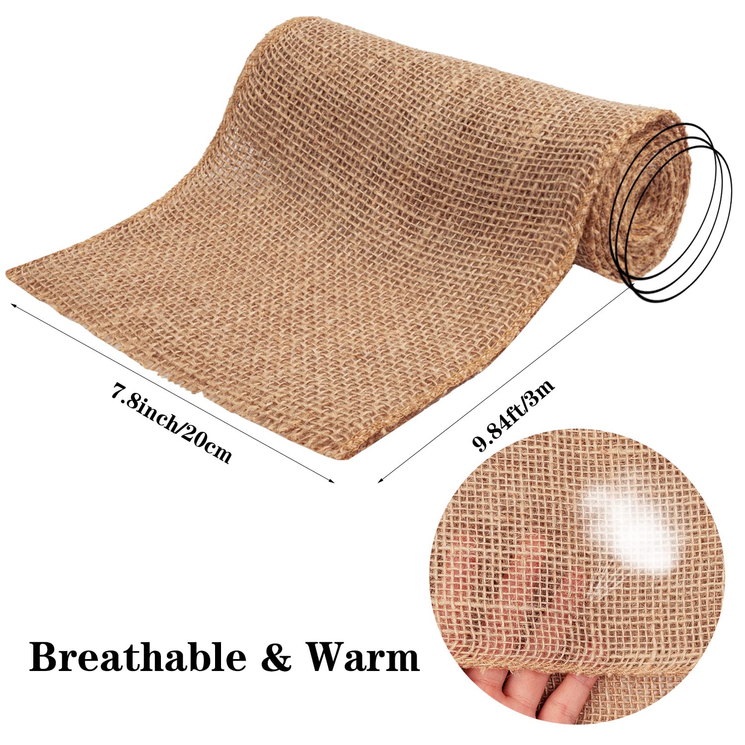 SYWHXY burlap protector guarding a tree trunk from cold and pests