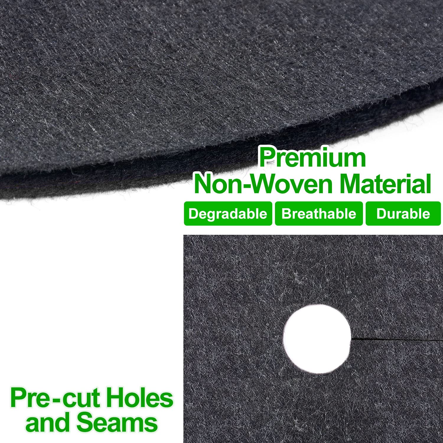 SYWHXY degradable non-woven mat acts as breathable tree protector.
