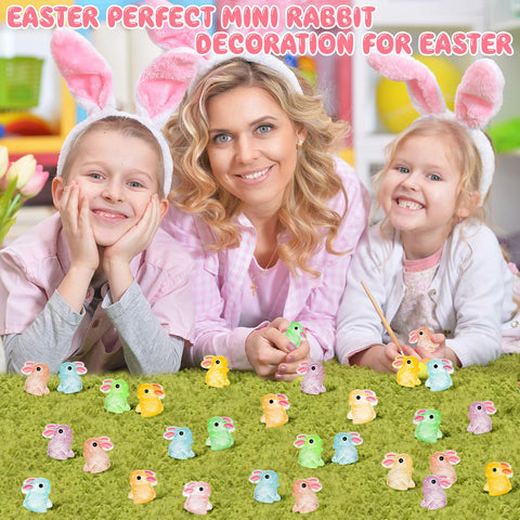 SYWHXY luminous mini bunny in yellow glow brightens shelves after dark.