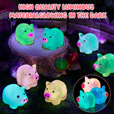 SYWHXY luminous mini pigs arranged in a dollhouse scene for realism