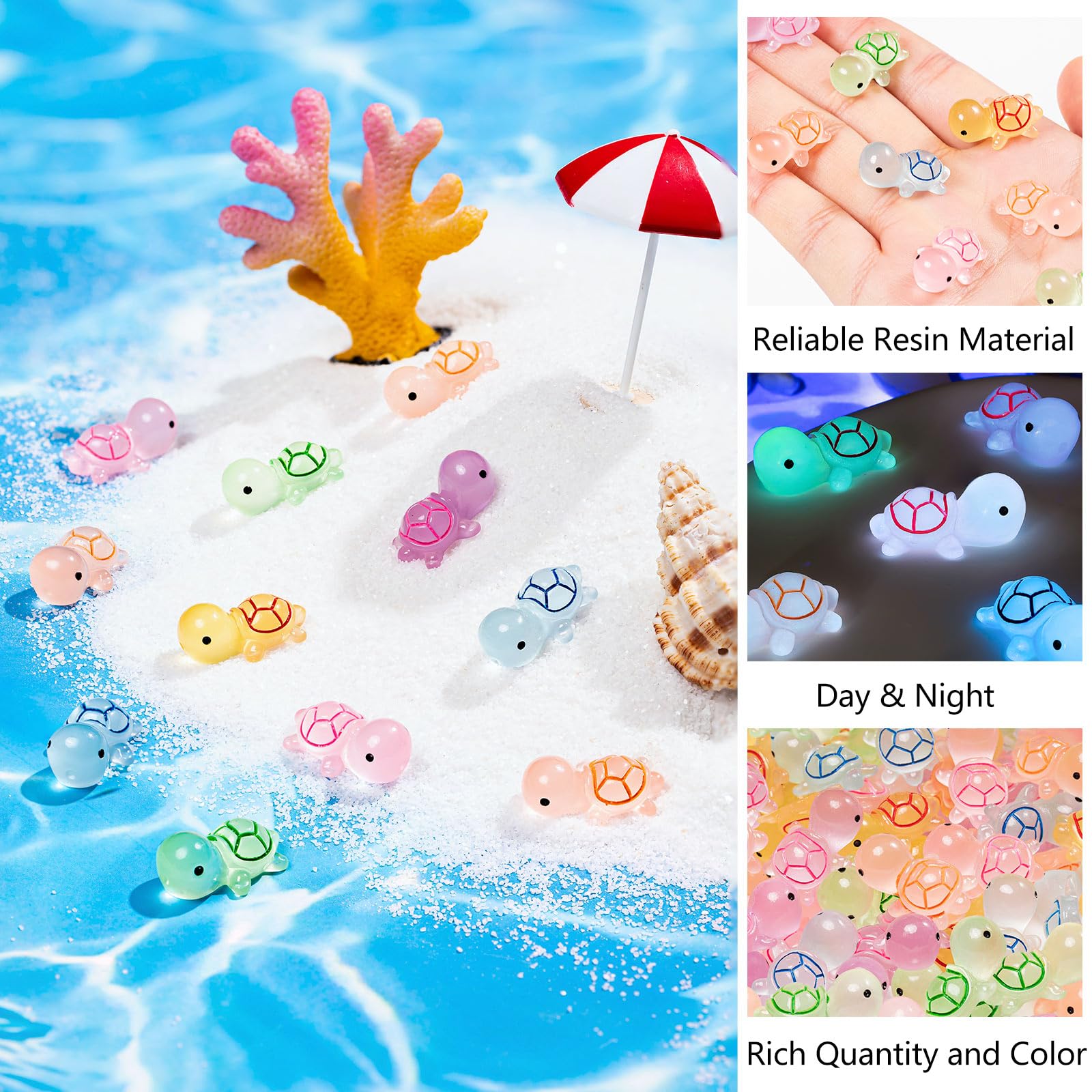 SYWHXY orange glow turtle adds color to ocean-themed dioramas