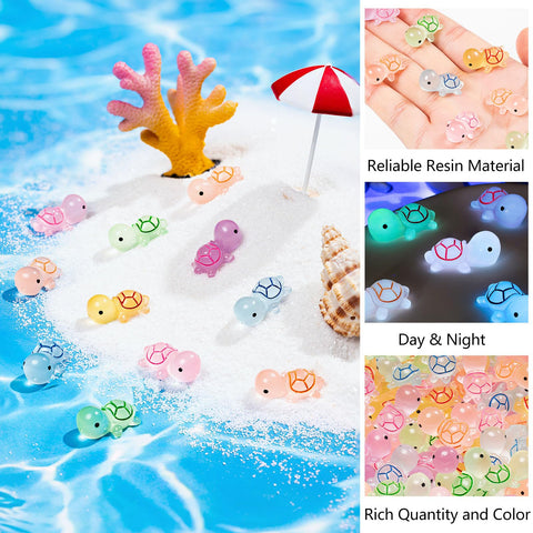 SYWHXY orange glow turtle adds color to ocean-themed dioramas
