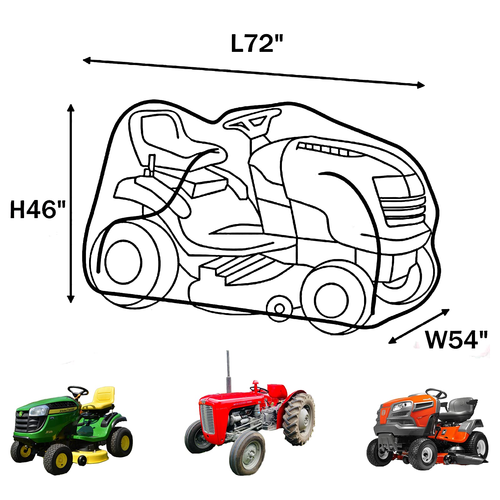 Szblnsm lawn mower cover features elastic hem for a secure wind-resistant fit