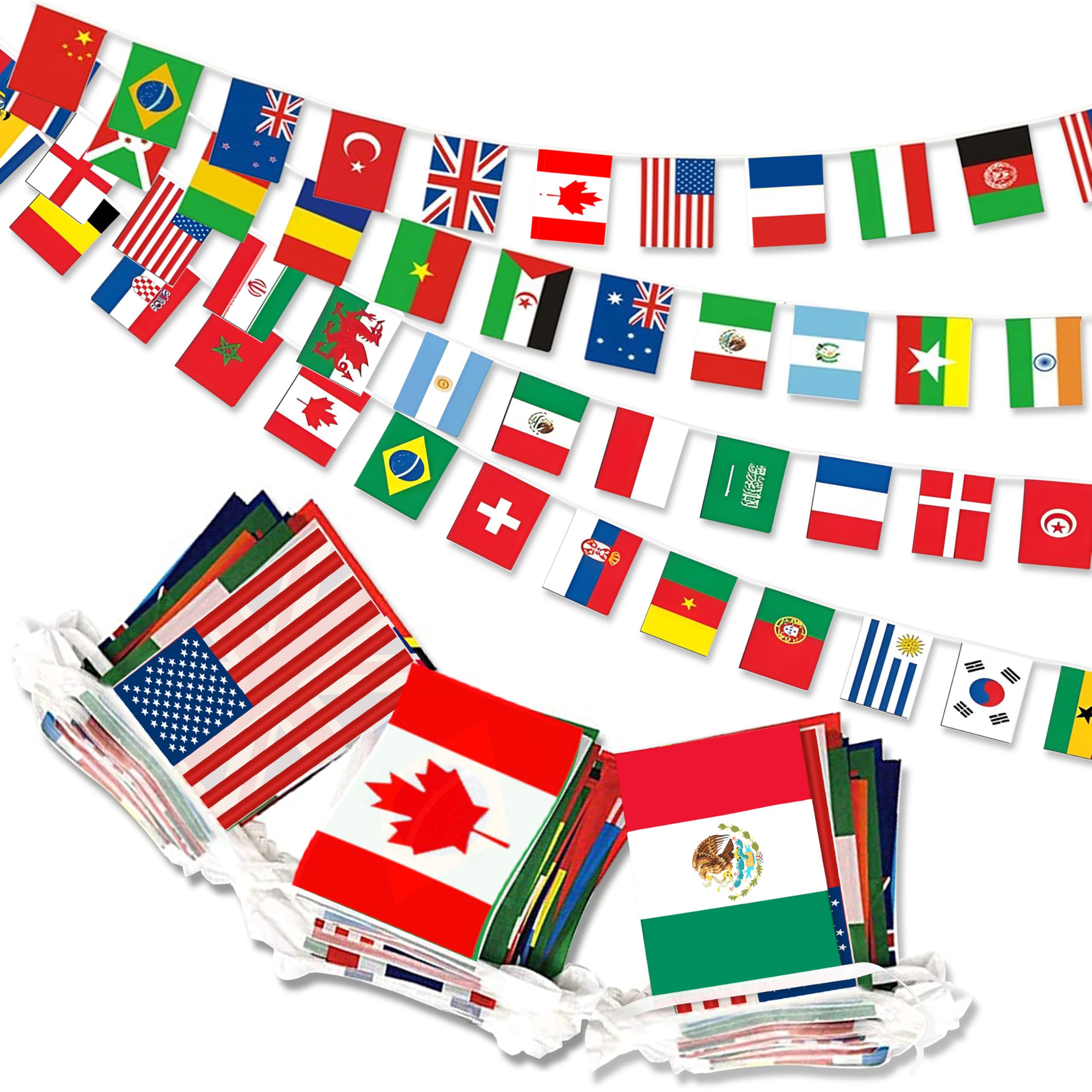 SZCXTOP world flags bunting displayed for global events