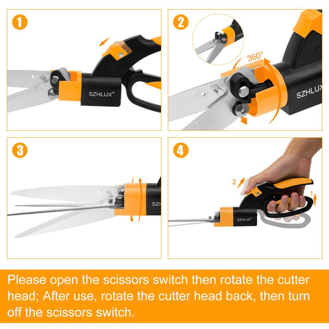 SZHLUX ergonomic handle enables comfortable trimming along borders and hedges.