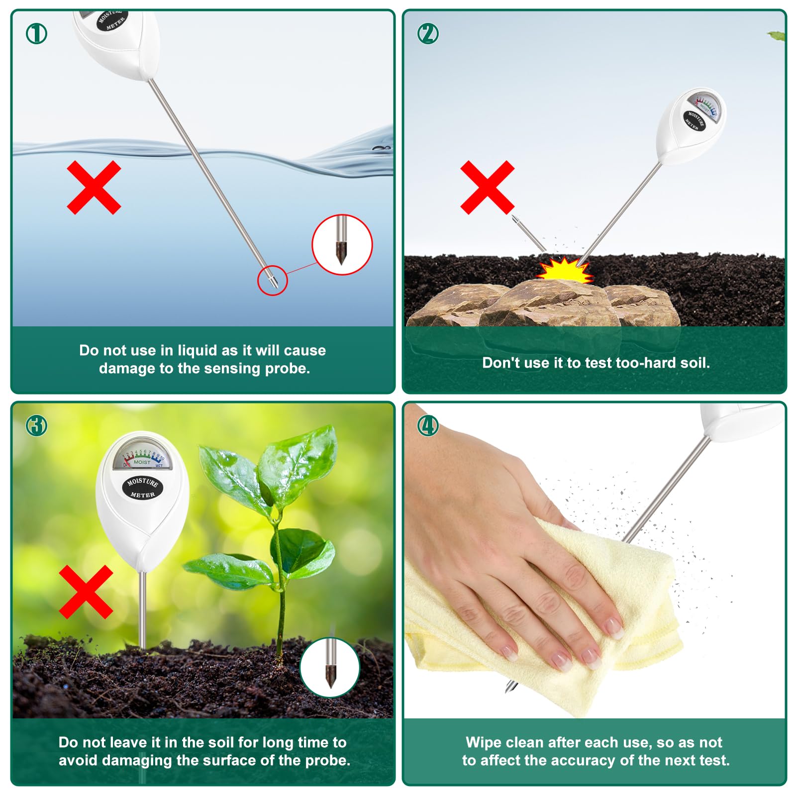 SZHLUX garden use testing soil moisture before watering