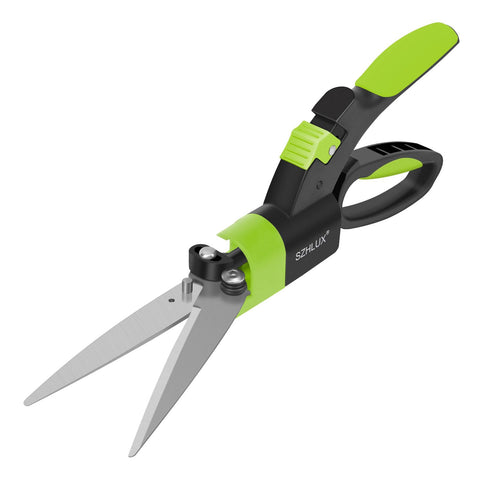 SZHLUX grass shears with 360-degree swivel for flexible angle trimming