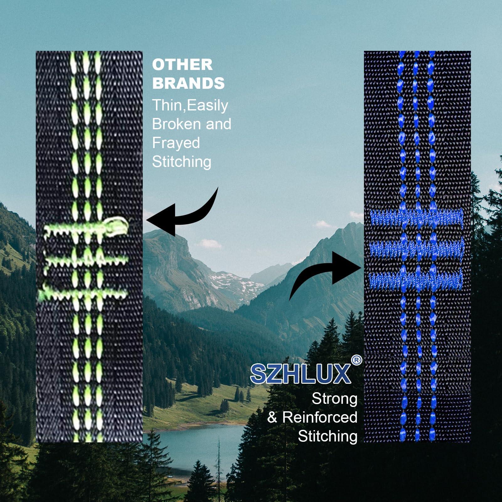 SZHLUX adjustable straps let you tailor height for comfort.