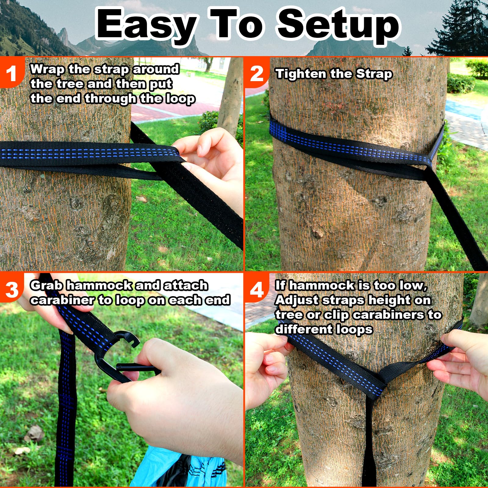 SZHLUX quick-hang system saves time at campsites and backyards.