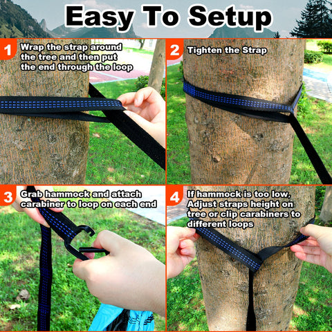 SZHLUX quick-hang system saves time at campsites and backyards.