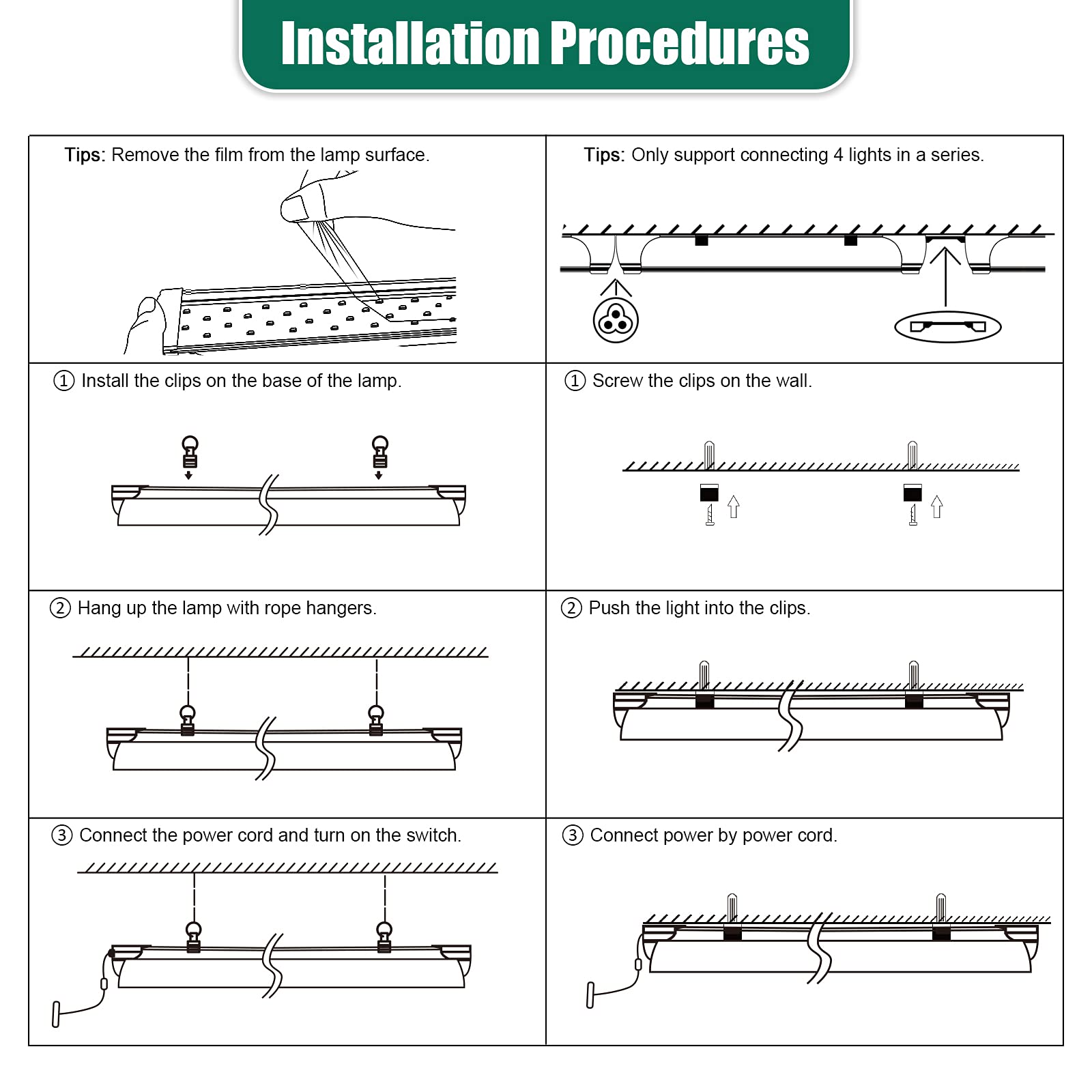 SZHLUX ceiling clip mount demonstrates versatile, quick installation options.