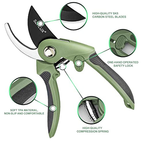 SZHLUX pruning shears handle grip for comfortable non-slip cutting